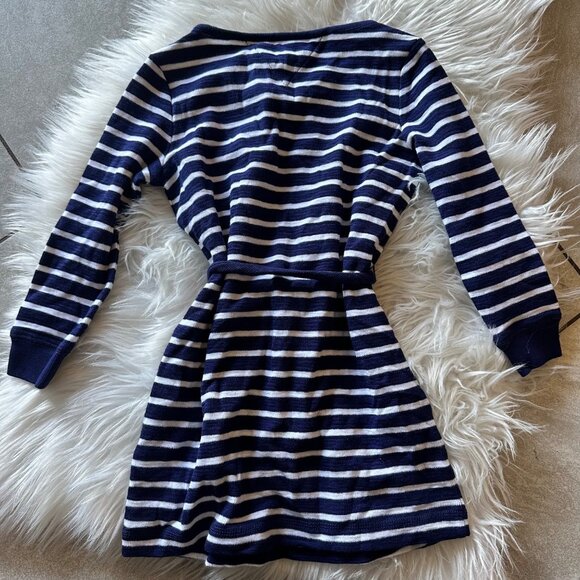 Tommy Hilfiger Navy Striped Girl Sweater Dress Small Nautical Coastal Resort - Picture 10 of 10